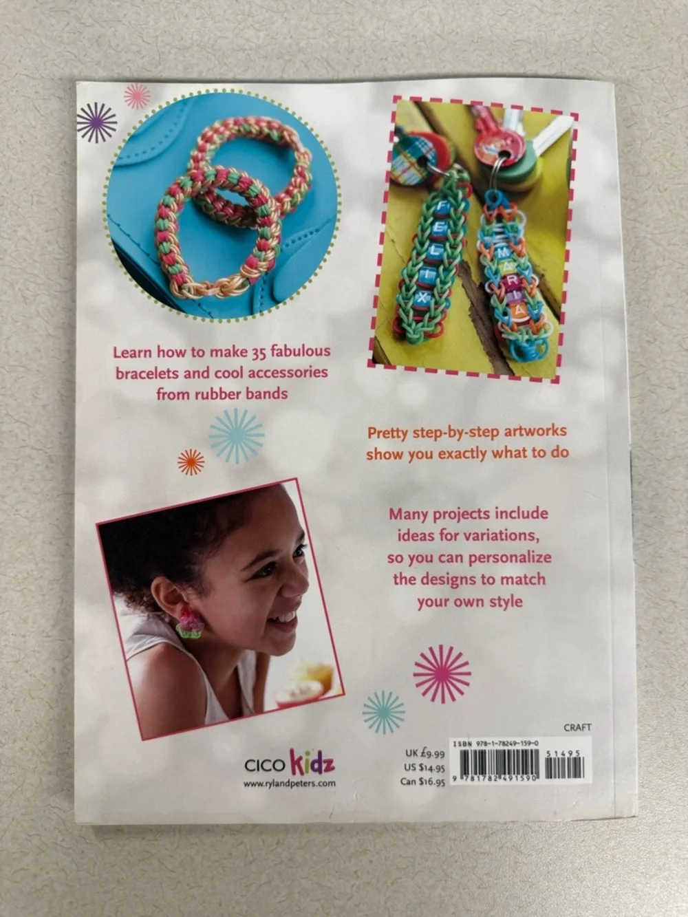 Rubber Band Bracelets Craft Book - Colorful Kids Accessories